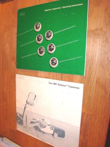 VINTAGE 1967 &amp; 1979 IBM SELECTRIC TYPEWRITER OPERATING INSTRUCTIONS MANUALS
