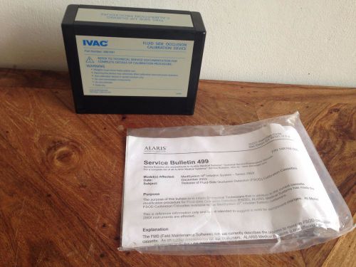 NEW IVAC Fluid side occlusion calibration device, with manual. Sealed.
