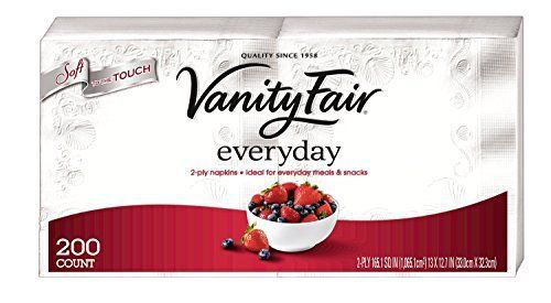 Vanity Fair Napkins Everyday, Family Pack, 400 ct Pack of 2- 200 ct