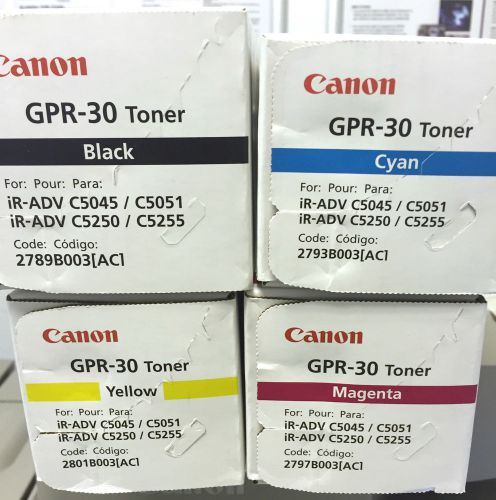 For Sale New Canon GPR-30 Toners- A total of 4 NEW toners. Genuine OEM.