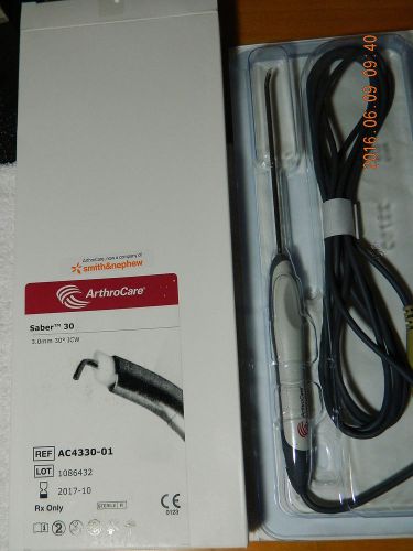 Arthrocare Saber 30, AC-4330-01, 3.0mm 30degree integrated cable wand,  2017 exp
