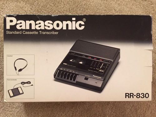NEW Panasonic RR-830 Standard Cassette Transcriber Recorder Dictation
