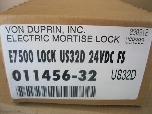 Von Duprin E7500FS32D E7500 US32D FS 24VDC EL Mortise Lock #011456-32