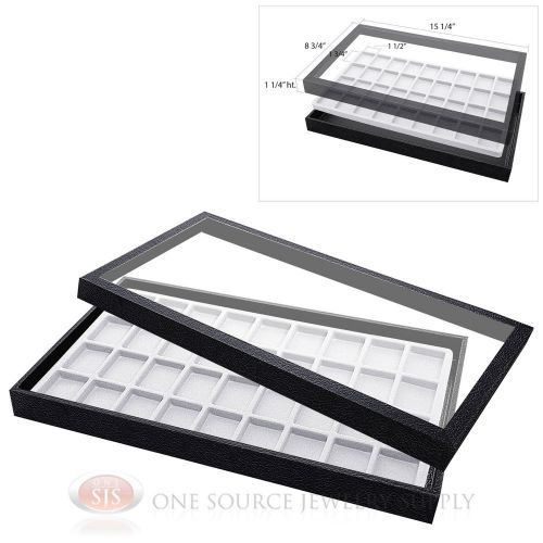 (1) Acrylic Top Display Case &amp; (1) 36 Compartmented White  Insert Organizer