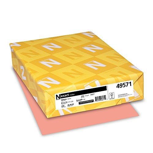 Neenah Exact Index, 110 lb, 8.5 x 11 Inches, 250 Sheets, Salmon