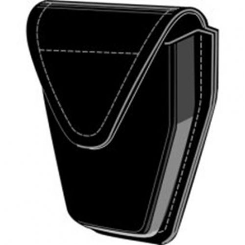 Safariland 190h-9hs gloss black top flap standard handcuff pouch w/hidden snap for sale
