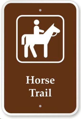 Highway traffic supply horse trail symbol 12&#034; x 18&#034; engineer grade prismati sign for sale