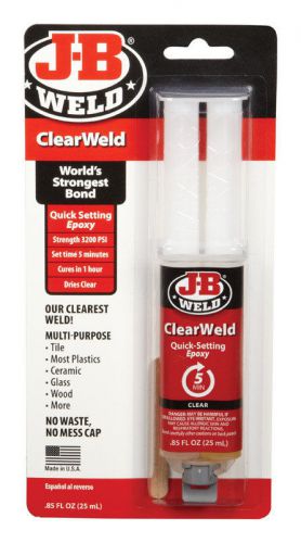 J-b weld 50112 clearweld quick setting epoxy for sale