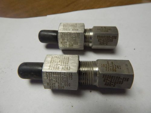 &#034;AUTOCLAVE ENGINEERS&#034; # 101A-1731 with 1030-0241, lot of 2 set each