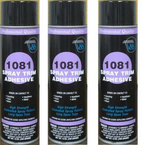 Package of 3 V&amp;S#1081 Spray Trim Adhesive