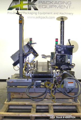 Used- Weber Marking Systems Front and Back Label/Printer Applicator System consi