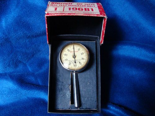 Starrett #196 Universal Back Plunger .001 Jeweled Dial Indicator with Box