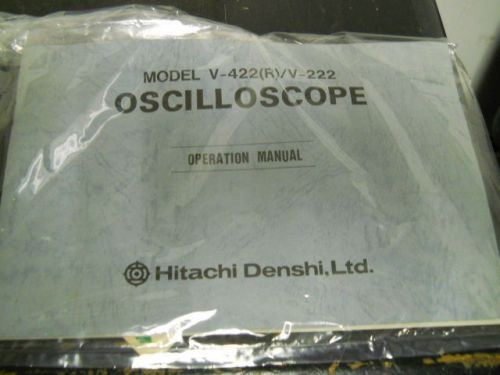 Hitachi V-422(R) / V-222 Oscilloscope Operation Manual