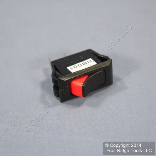 Leviton Black w/ Red Switch Snap-In Mini Rocker Panel Switch ON/OFF 20A Micro