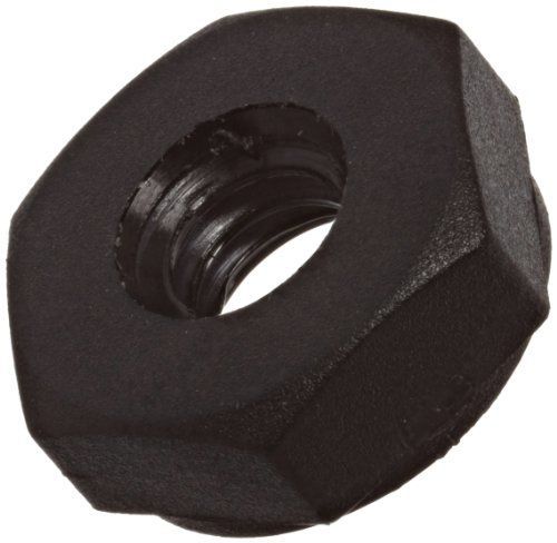 Small parts nylon 6/6 small pattern machine screw hex nut, black, #4-40 thread for sale