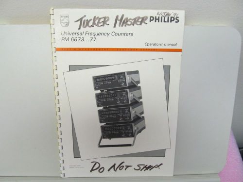 PHILIPS PM6673-6677 COUNTER/TIMERS OPERATORS&#039; MANUAL