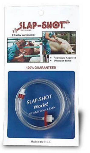 Slap shot flexible vaccinator attaches to syringe for easy injection cattle pigs for sale