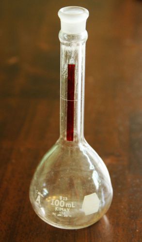 100ml Kimax Volumetric Flask with Ground Glass Joint --FREE SHIPPING