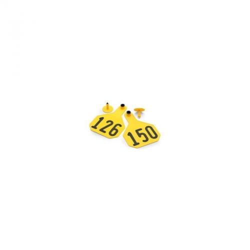 4 star large cattle id tag yellow numbered 126-150 for sale