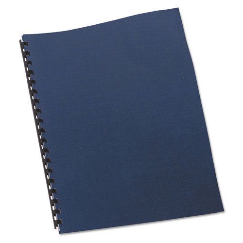Linen Textured Binding System Covers, 11 x 8-1/2, Navy, 200/Box