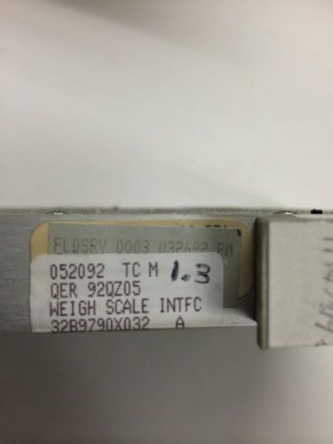 Fisher Provox Weigh Scale Interface Model # QER 92QZ05 Part# 32B9790X032