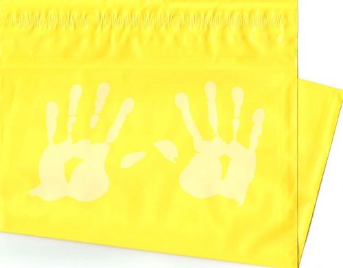 10 Yellow Baby Prints Designer Mailers Poly Shipping Envelopes Bags 9x12&#039;&#039;