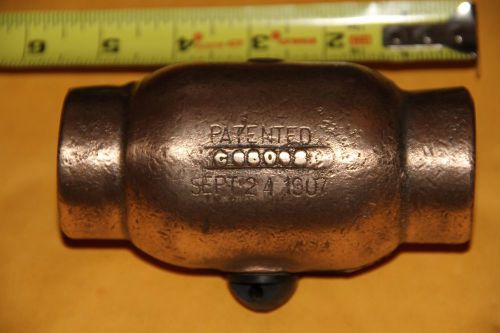 vintage Chicago Pneumatic solid brass inline oiler industrial dated 1907