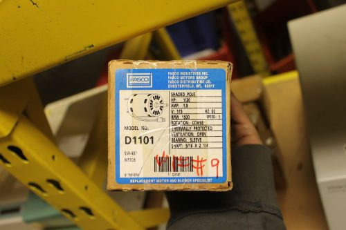 NEW FASCO D1101 Replacement Motor 1/20 HP 115V