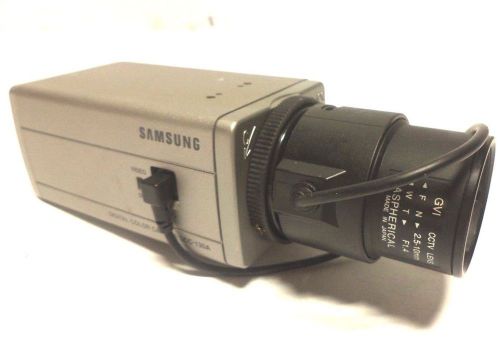 Samsung Digital Color Camera SCC-130A W/ GVI CCTV Lens (2.5-10mm, f/1.4) Good