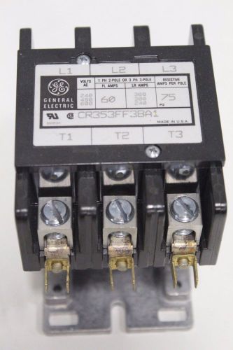 GE 240/480/600 Volts AC 60A CR353FF3BA1 3-Pole Definite Purpose Contactor