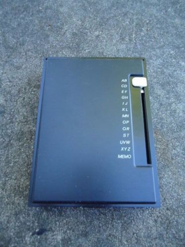 Vintage small black new telephone number index box plastic unbranded/generic for sale