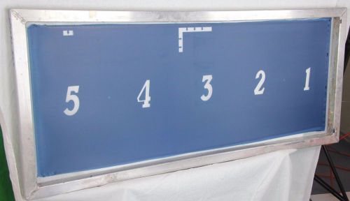 *USED* 43&#034;x19&#034; Screen Printing Numbers Screen 3&#034;x1.5&#034; All Star Numbers