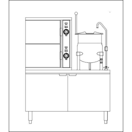 Southbend dcx-10s-6 convection steamer/kettle direct steam (2) compartment... for sale