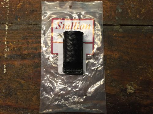 Stallion leather model sldh-2 stinger led half holder black basketweave for sale