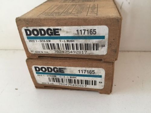 NEW LOT OF (2) DODGE TAPER LOCK BUSHING 117165 1- 3/16