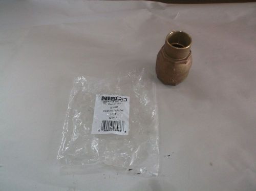 NEW NIBCO S-480 1-1/4&#034; BRASS RING CHECK VALVE (A25T)