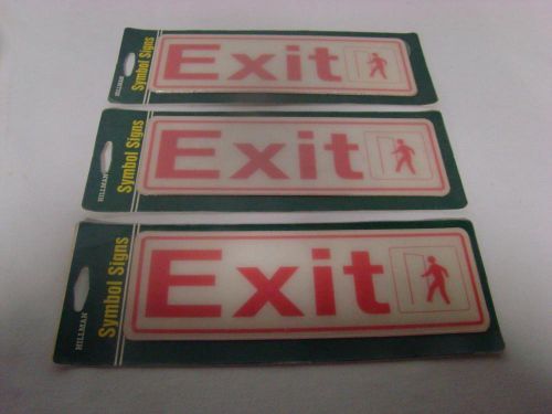 EXIT Sign Self Adhesive East to Use Lot of 3