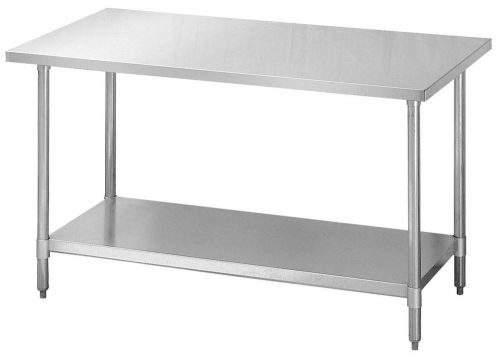Turbo Air TSW-2460E NFS Rated 430 Stainless Steel Work Table - 24 x 60 Inches