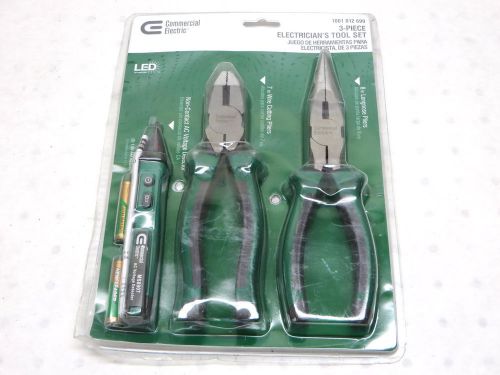 Commercial Electric 3-Piece Electricians Tool Set 1001 021 699