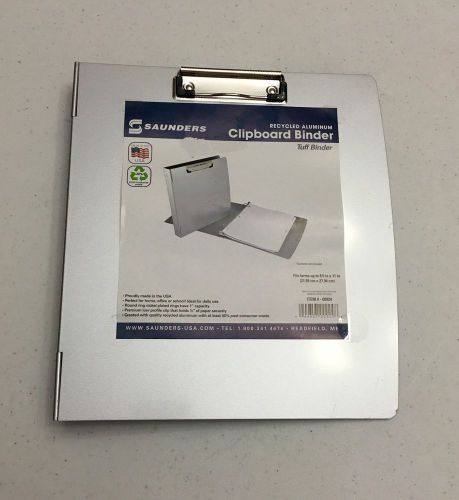 Saunders aluminum clipboard binder-silver item #00924 recycled aluminum 8.5x11 for sale