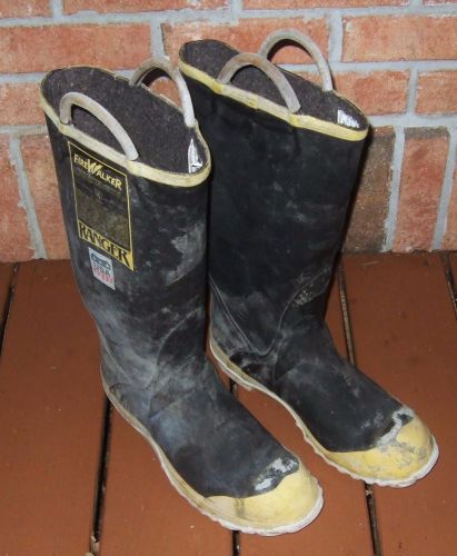 Ranger firefighter rubber turnout boots mens sz 11 firewalker steel insulated for sale