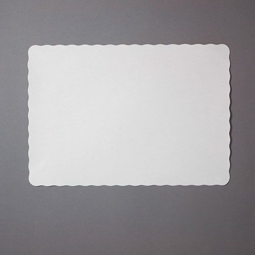Royal Stirling White 9.5&#034; x 13.5&#034; Scalloped Placemats, Package of 1,000, WSS914