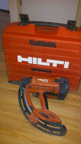 HILTI GX100 GAS ACTUATED POWERED NAIL STUD GUN with case