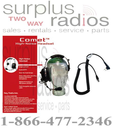 Comet single ear racing headset motorola bpr40 cp185 cp200 cp200d pr400 p1225 for sale