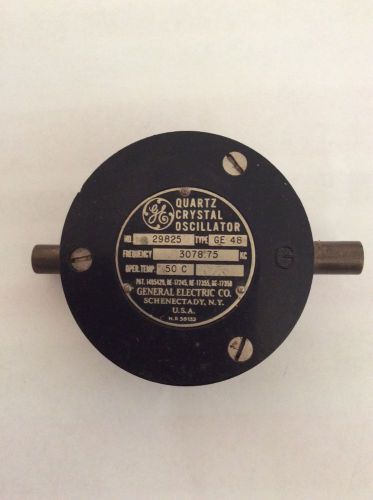 General Electric GE No 29825 Type 48 3078.75 KC Quartz Crystal Oscillator
