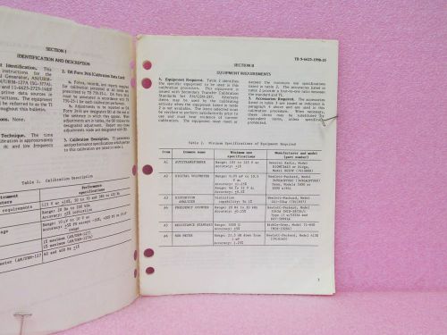 Military Manual AN/URM-127 (SG-377), AN/URM-127A (SG-377A) Calibration Procedure