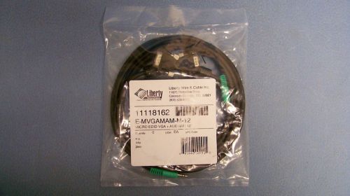 Liberty cable e-mvgamam-m-12 micro edid vga + aud m-m 12&#039; (f2) for sale