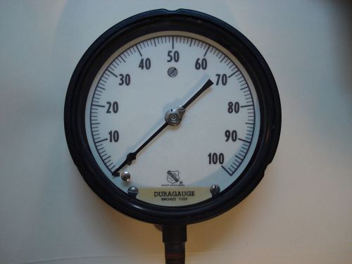 Ashcroft duragauge bronze tube 5&#034; pressure gauge   0-100 psi. for sale