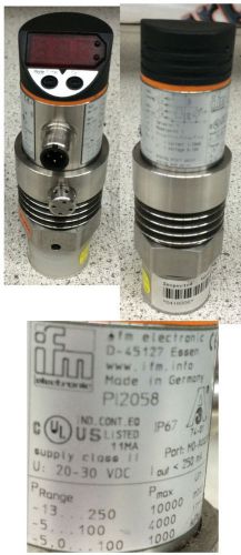 IFM PI2058 Pressure Switch M12 Connector