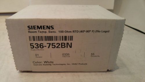 Siemens Room Temperature Sensor 100 Ohm 40-90F 536-752BN